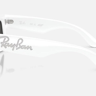 Ray-Ban RB4940B 686387 Wayfarer Puffer Crystal wit met strass – zijaanzicht