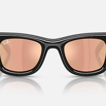 Ray-Ban RB4940B 68647J Wayfarer Puffer Crystal zwart – vooraanzicht