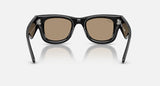 Ray-Ban RB4940B 68647J Wayfarer Puffer Crystal zwart – achteraanzicht