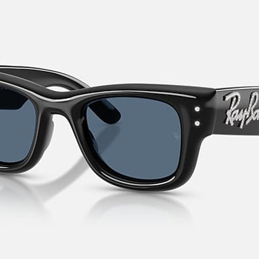 Ray-Ban RB4940B 686480 Wayfarer Puffer Crystal zwart – schuin vooraanzicht