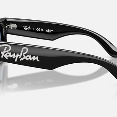 Ray-Ban RB4940B 686480 Wayfarer Puffer Crystal zwart – zijaanzicht