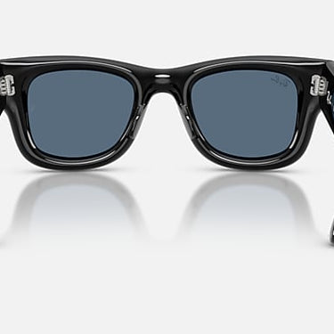 Ray-Ban RB4940B 686480 Wayfarer Puffer Crystal zwart – achteraanzicht
