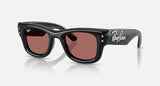Ray-Ban RB4940B 686485 Wayfarer Puffer Crystal zwart – schuin vooraanzicht