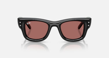 Ray-Ban RB4940B 686485 Wayfarer Puffer Crystal zwart – vooraanzicht