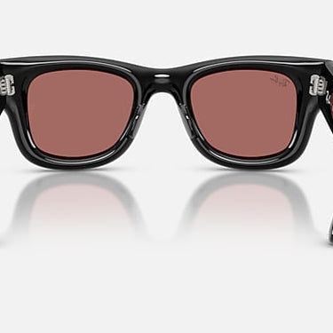 Ray-Ban RB4940B 686485 Wayfarer Puffer Crystal zwart – achteraanzicht