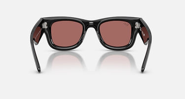 Ray-Ban RB4940B 686485 Wayfarer Puffer Crystal zwart – achteraanzicht