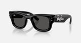 Ray-Ban RB4940B 686487 Wayfarer Puffer Crystal zwart met strass – schuin vooraanzicht