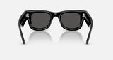 Ray-Ban RB4940B 686487 Wayfarer Puffer Crystal zwart met strass – achteraanzicht