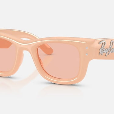 Ray-Ban RB4940B 688884 Wayfarer Puffer Crystal effen nude – schuin vooraanzicht