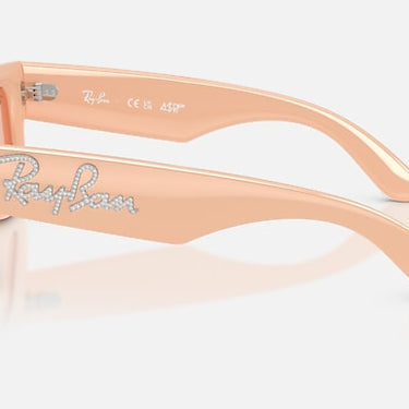 Ray-Ban RB4940B 688884 Wayfarer Puffer Crystal effen nude – zijaanzicht