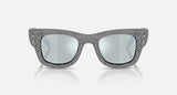 Ray-Ban RB4940BP 686530 Wayfarer Puffer Crystal Pavé zwart – vooraanzicht