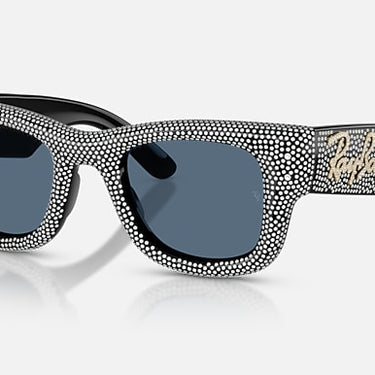 Ray-Ban RB4940BP 686580 Wayfarer Puffer Crystal Pavé zwart – schuin vooraanzicht