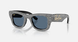 Ray-Ban RB4940BP 686580 Wayfarer Puffer Crystal Pavé zwart – schuin vooraanzicht