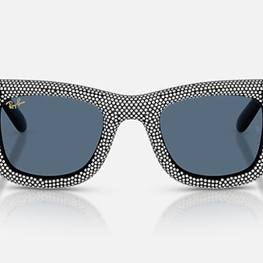 Ray-Ban RB4940BP 686580 Wayfarer Puffer Crystal Pavé zwart – vooraanzicht