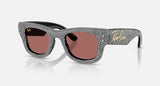 Ray-Ban RB4940BP 686585 Wayfarer Puffer Crystal Pavé zwart – schuin vooraanzicht