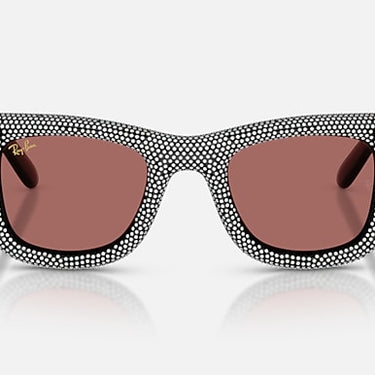 Ray-Ban RB4940BP 686585 Wayfarer Puffer Crystal Pavé zwart – vooraanzicht