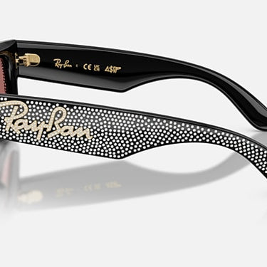 Ray-Ban RB4940BP 686585 Wayfarer Puffer Crystal Pavé zwart – zijaanzicht