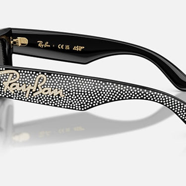 Ray-Ban RB4940BP 686587 Wayfarer Puffer Crystal Pavé zwart met strass pavé – zijaanzicht