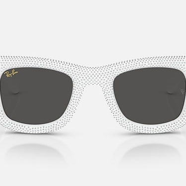 Ray-Ban RB4940BP 686687 Wayfarer Puffer Crystal Pavé wit met strass pavé – vooraanzicht