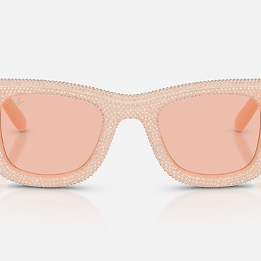 Ray-Ban RB4940BP 688984 Wayfarer Puffer Crystal Pavé effen nude – vooraanzicht