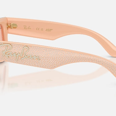 Ray-Ban RB4940BP 688984 Wayfarer Puffer Crystal Pavé effen nude – zijaanzicht