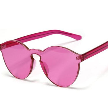 Retro transparante zonnebril roze