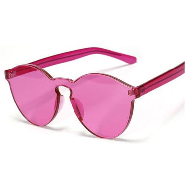 Retro transparante zonnebril roze
