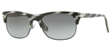 Persol Zonnebril PO3034S 971/71 Grey Horn Striped White